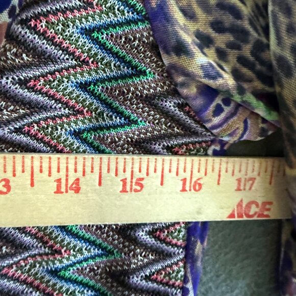 Alberto Makali Embroidered Mesh Eclectic Hippie Art Shirt Top Women's PM Multico - Picture 15 of 16